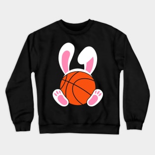 Basketball Easter bunny with rabbit ears bunny feet Crewneck Sweatshirt